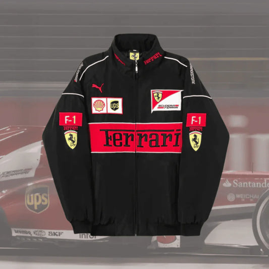 FERRARI F1 Vintage Jacket FULL BLACK