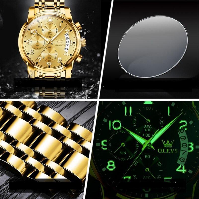 OLEVS fine gold watch - Stainless steel (Limited edition)