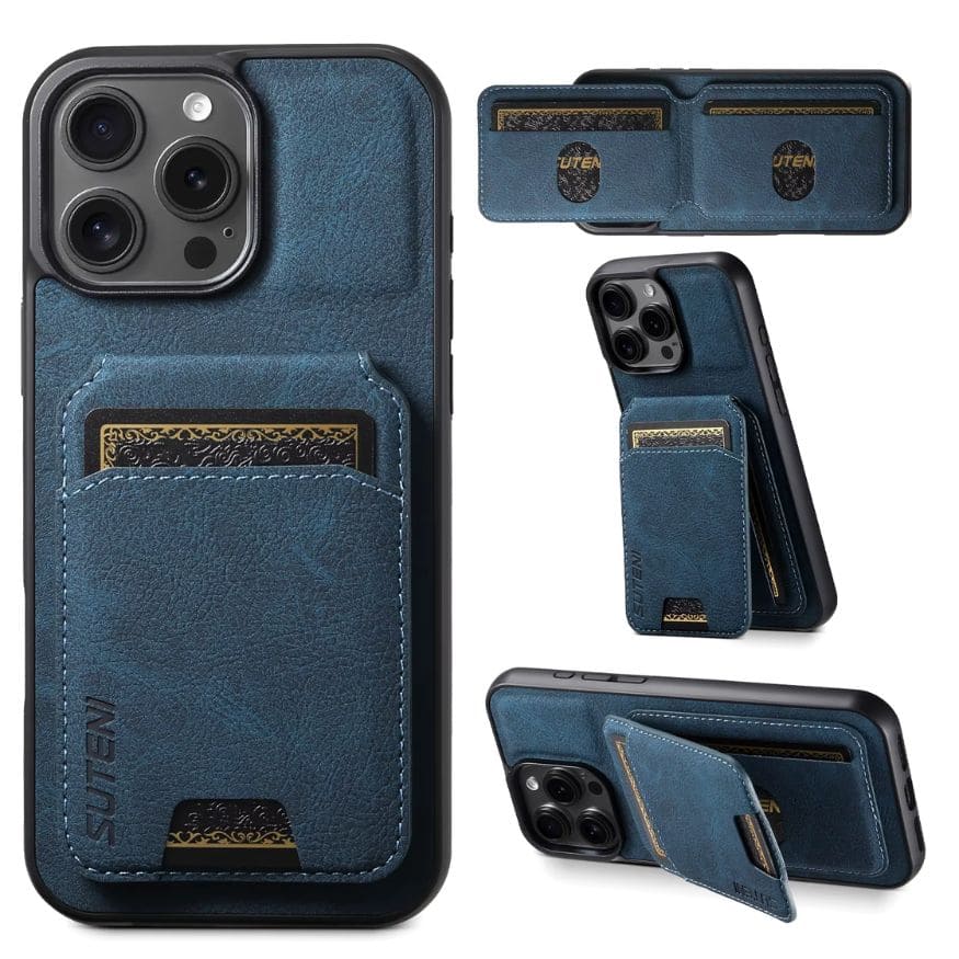 Premium Leather Wallet Case – MagSafe-Compatible (iPhone 12–17)