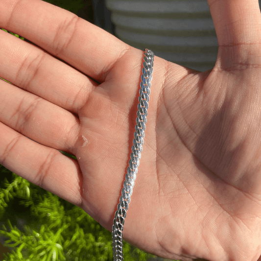 925 Silver Hungary Bracelet with 6mm Zirconia