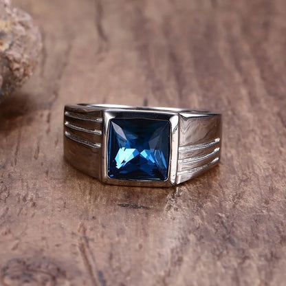 Men's Ring with Zircon Stone