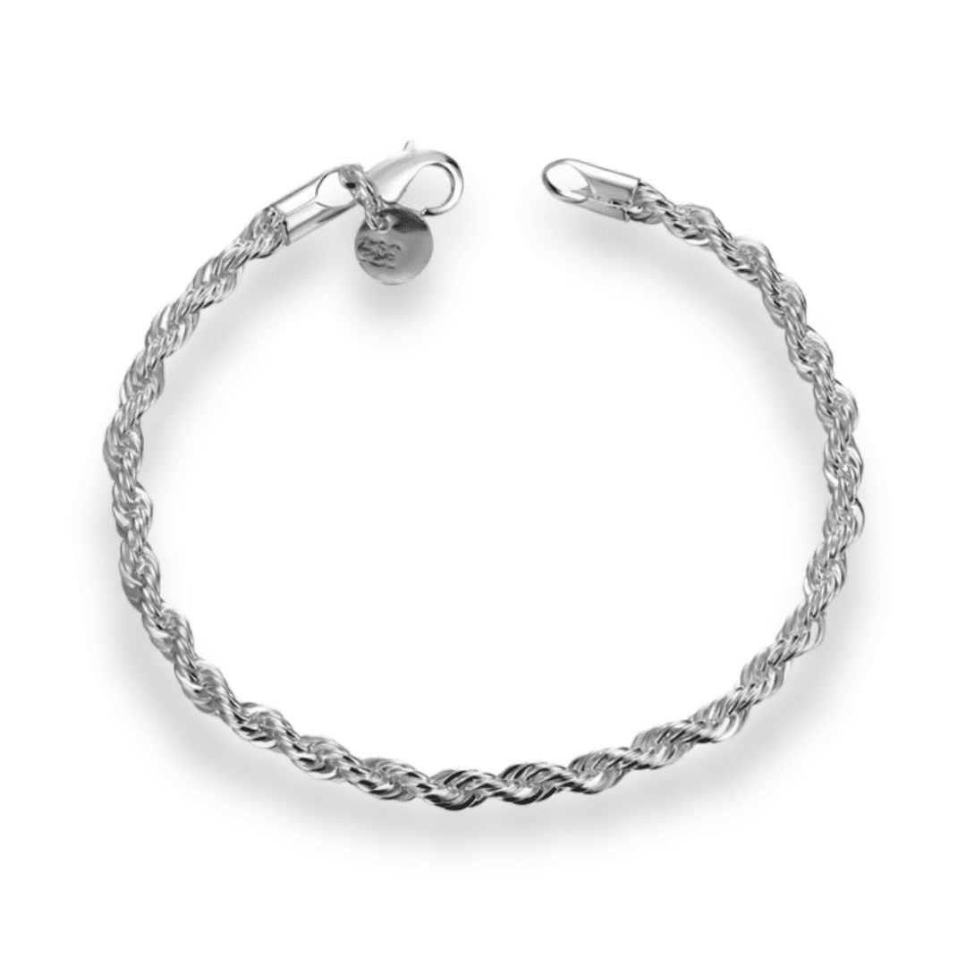 925 Silver Spain Twisted Bracelet with 4mm Zircon