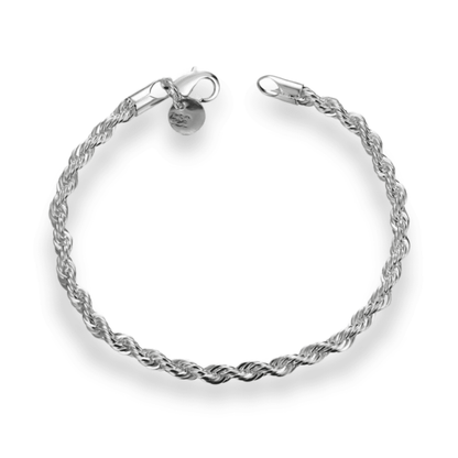 925 Silver Spain Twisted Bracelet with 4mm Zircon