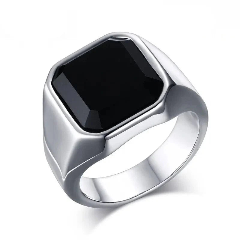 Men's Ring with Onyx Stone