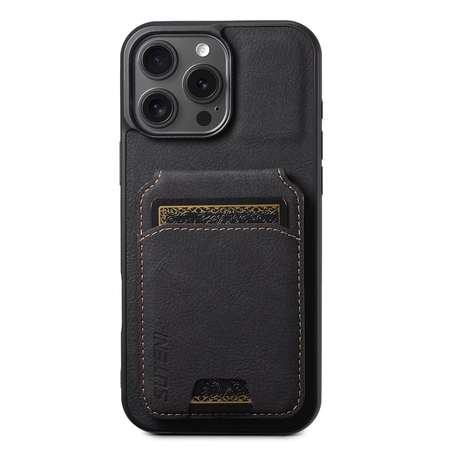 Premium Leather Wallet Case – MagSafe-Compatible (iPhone 12–17)
