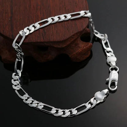 925 Silver Italy Bracelet with 4mm Zirconia