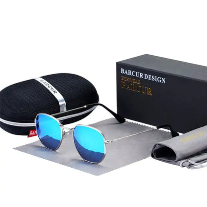 Barcur Hexagonal Retro Sunglasses