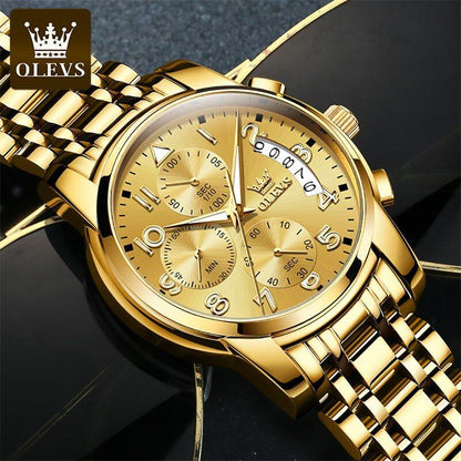 OLEVS fine gold watch - Stainless steel (Limited edition)