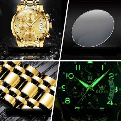 OLEVS fine gold watch - Stainless steel (Limited edition)